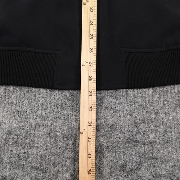 Wilfred Numbers Bomber Jacket Womens Medium Black Oversized Crepette 106958 - Picture 13 of 16